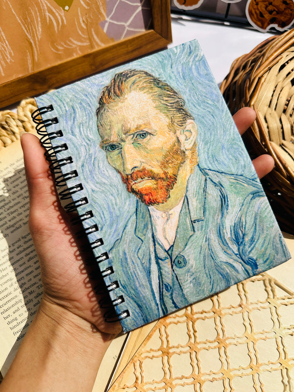 Van Gogh handmade paper journal - Self Potrait