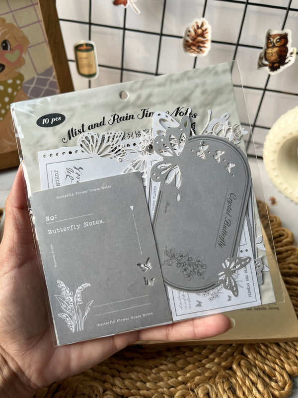 Lace paper frame memosheet pack - variant 01