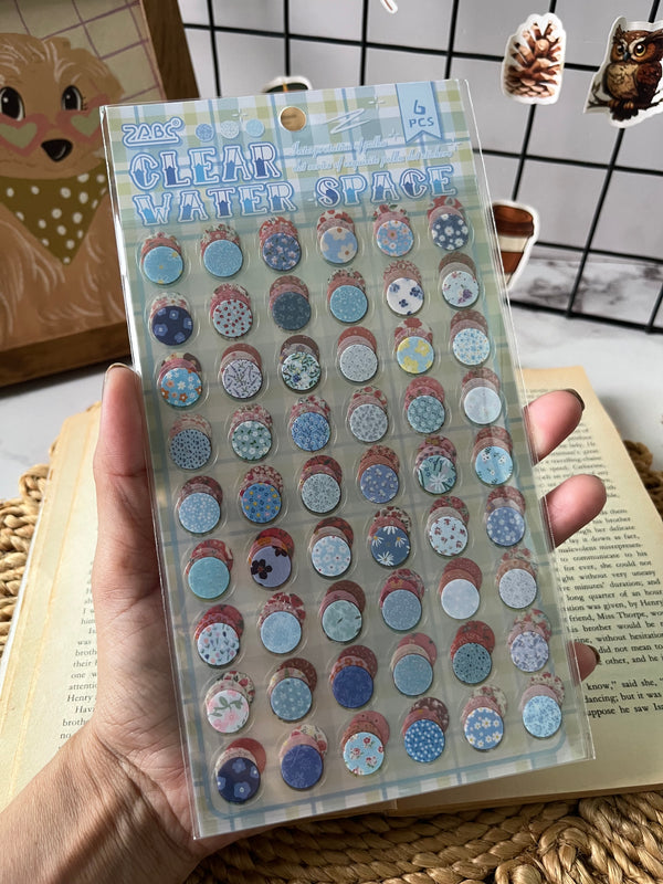 Pastel color pop dot stickers - variant 03