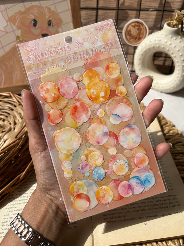 Journal bubble PET stickers - variant 04