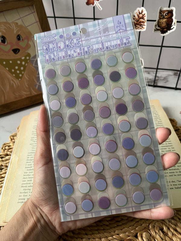 Pastel color pop dot stickers - variant 04