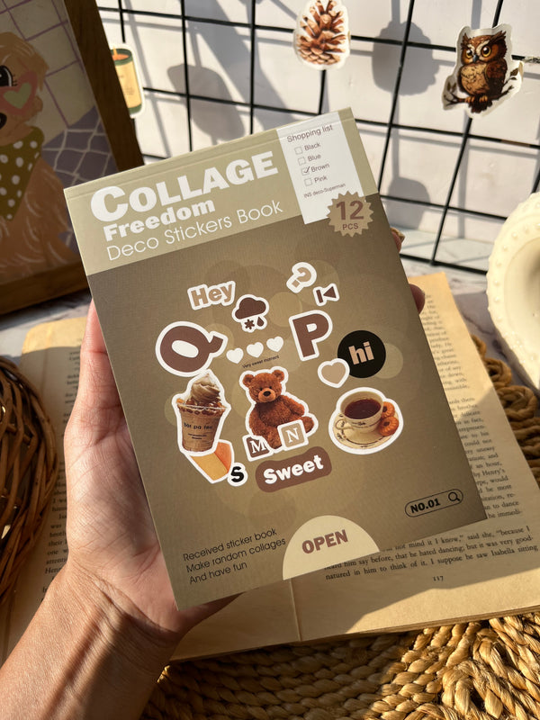 Journal Collage Deco Sticker Book - variant 04