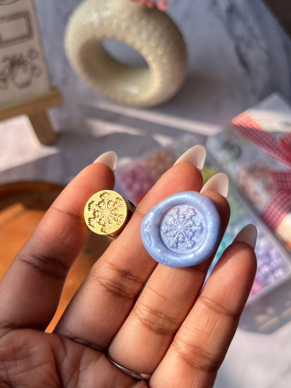 Snowflake Mini Wax seal stamp