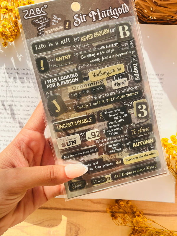 Journal Quote stickers  - variant 02