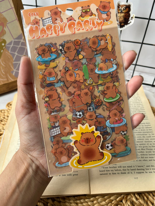 Cute Capybara stickers - variant 04