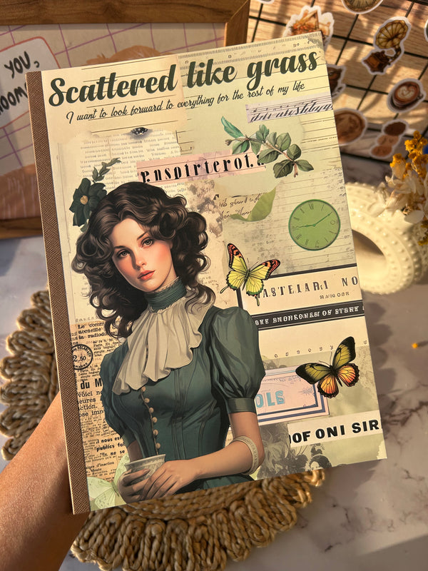 Big Retro journal sticker book - Scattered like grass