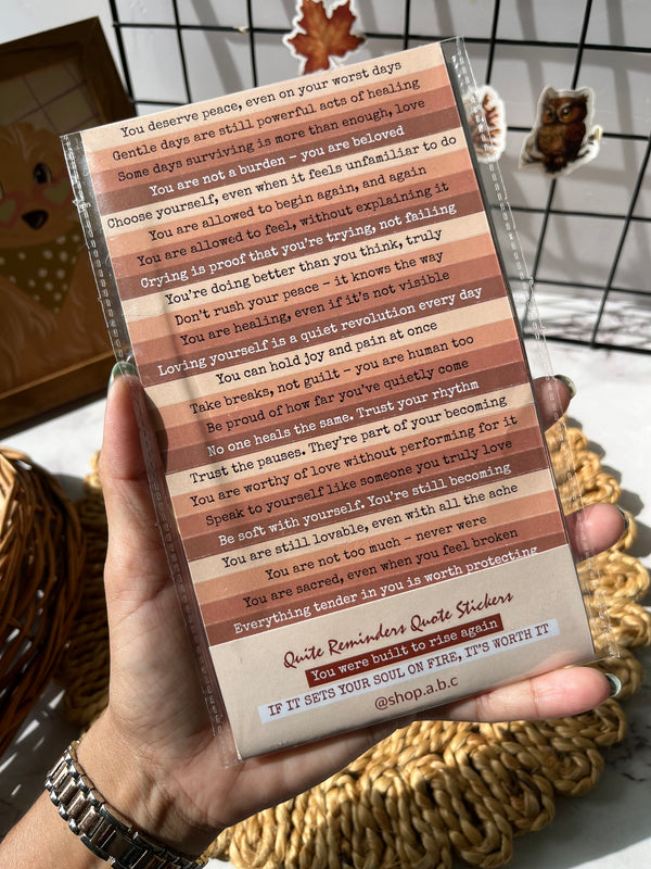 Quite Reminders Quote stickers - Set of 4