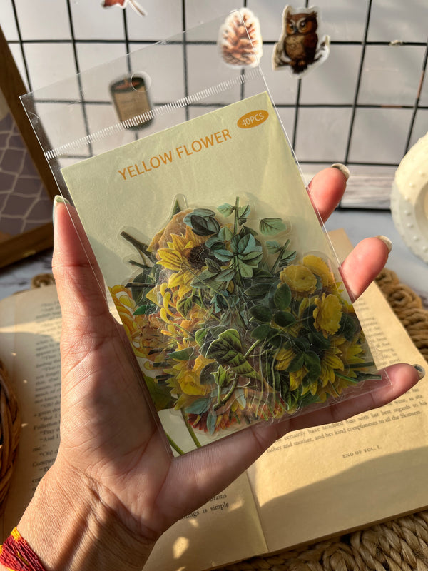 Floral aesthetic pet stickers - variant 02