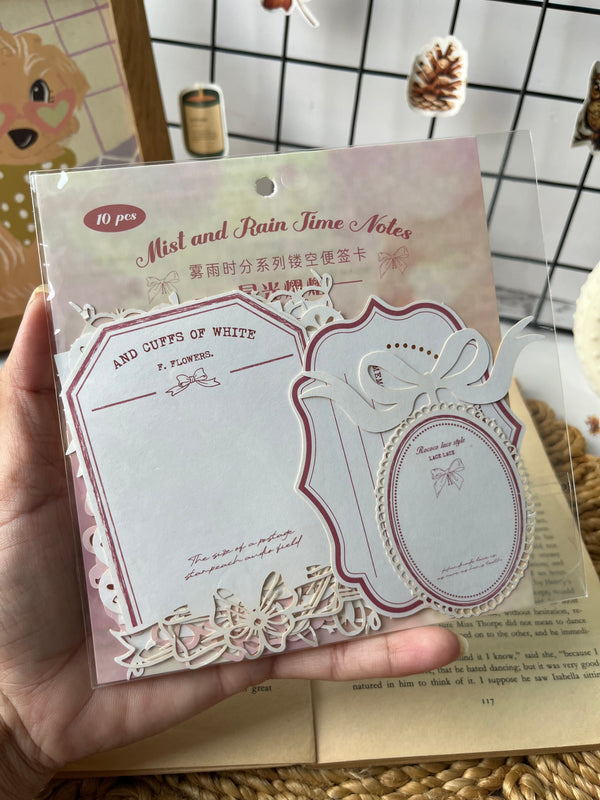 Lace paper frame memosheet pack - variant 03