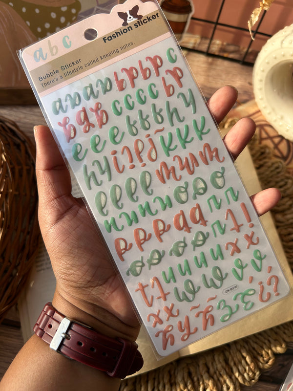 Alphabet stickers - variant 04