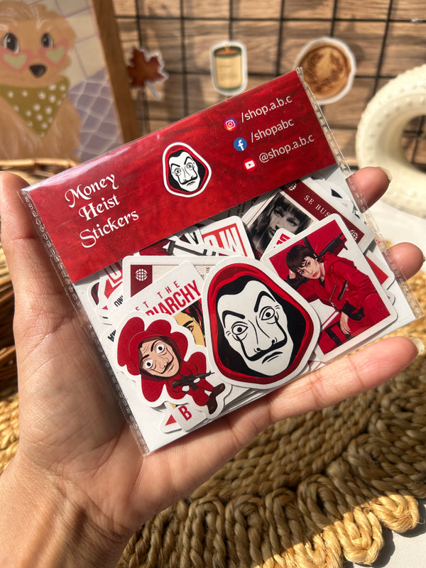 Cartoon Stickers : Money Heist