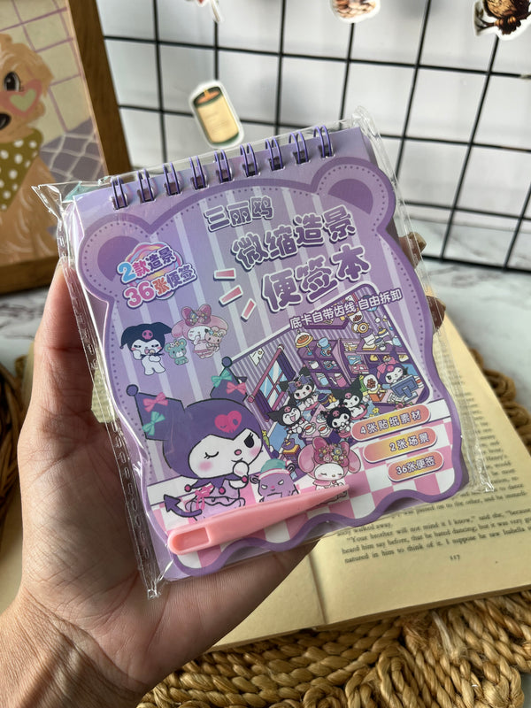 Sanrio Theme Sticker Notepad with tweezer - variant 02