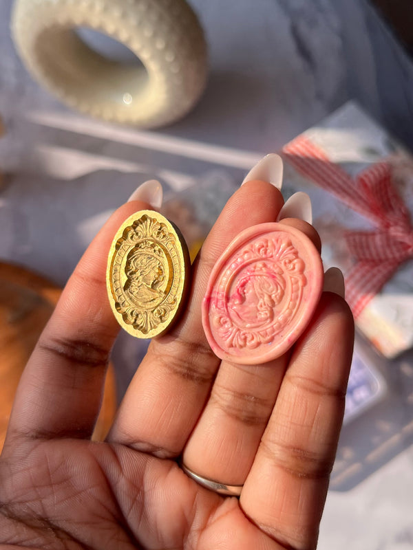 Wax seal stamp - a girl’s contemplation (4-113)