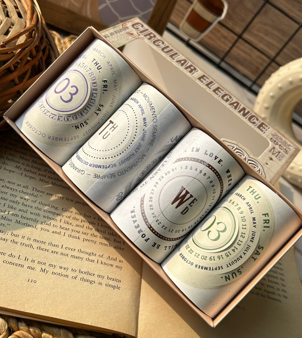Journal Memo Rings sticker tape - Set of 4