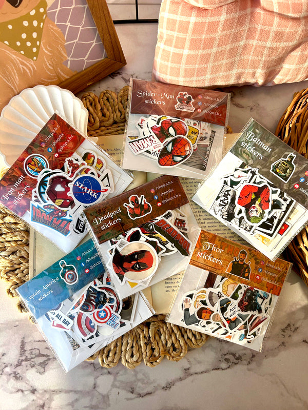 Combo of 6 - Marvel & DC series sticker pack