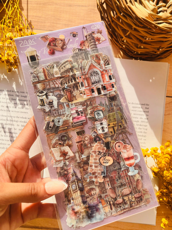 Vintage journal aesthetic PET stickers - variant 01