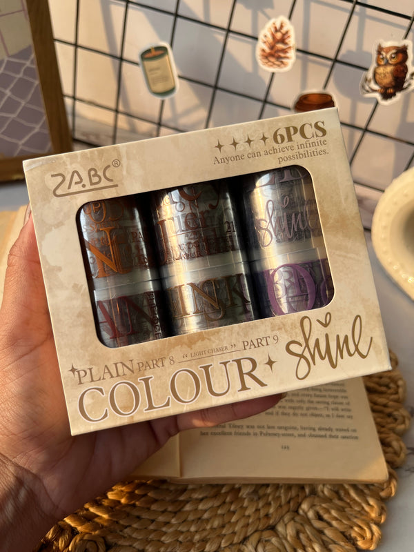 Letters of poetry PET tape set of 6 - variant 03