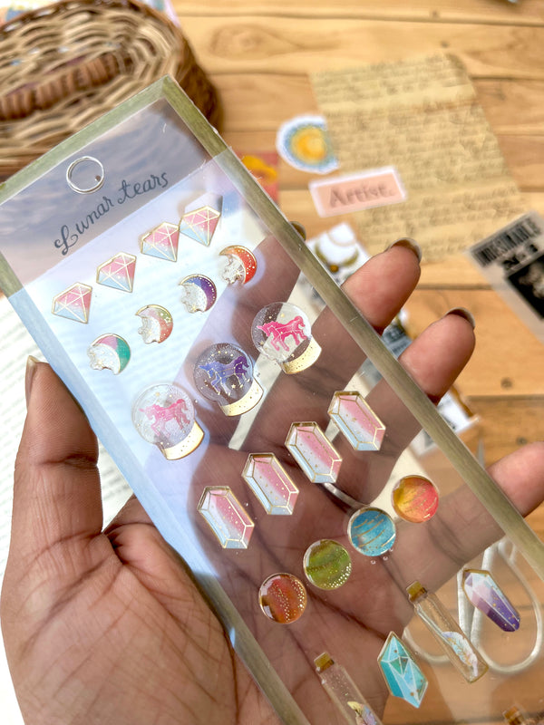 Mini aesthetic clear stickers - variant 08