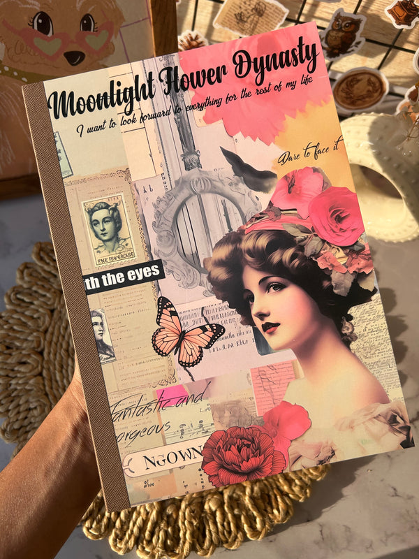 Big Retro journal sticker book - Moonlight flower dynasty