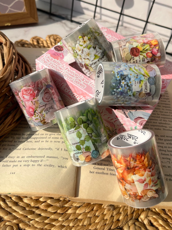 Journal floral collage PET tape set of 6