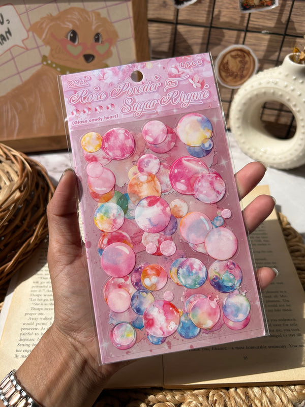 Journal bubble PET stickers - variant 02