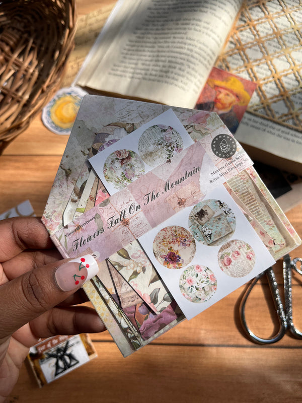 Vintage envelope & sticker set - variant 01
