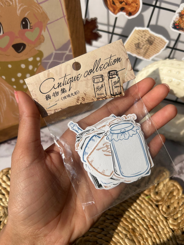 Antique collection bottle stickers