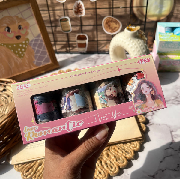 Pages of self love journal PET Tape - set of 4 - variant 01