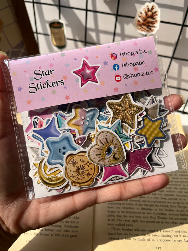 Star scrapbook journaling stickers