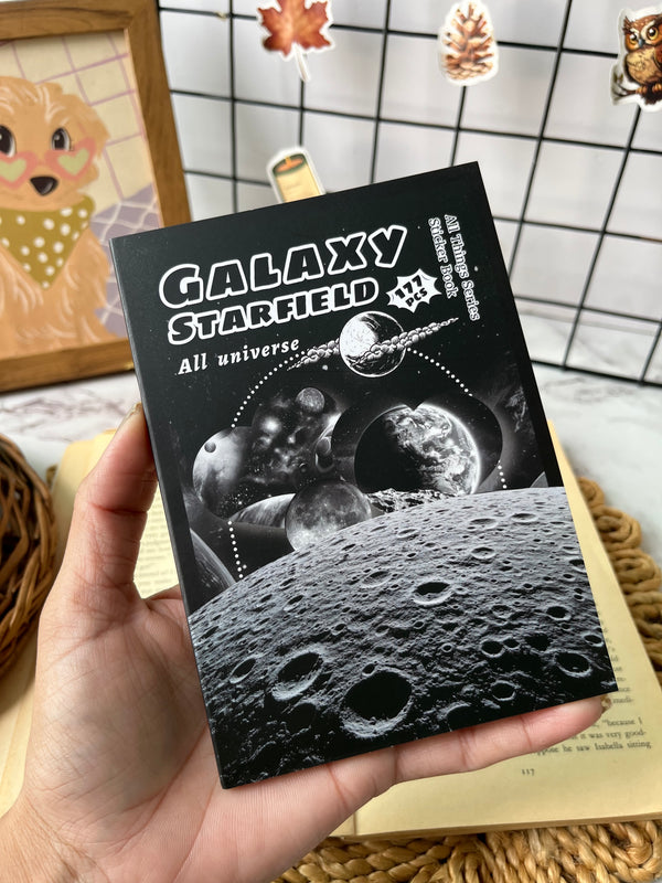 Moon Galaxy Aesthetic PET Sticker Book
