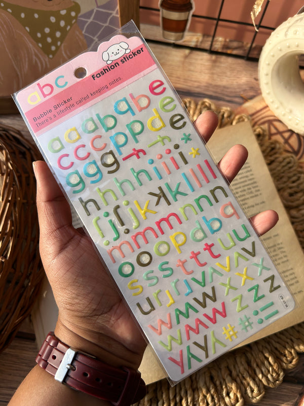 Alphabet stickers - variant 03