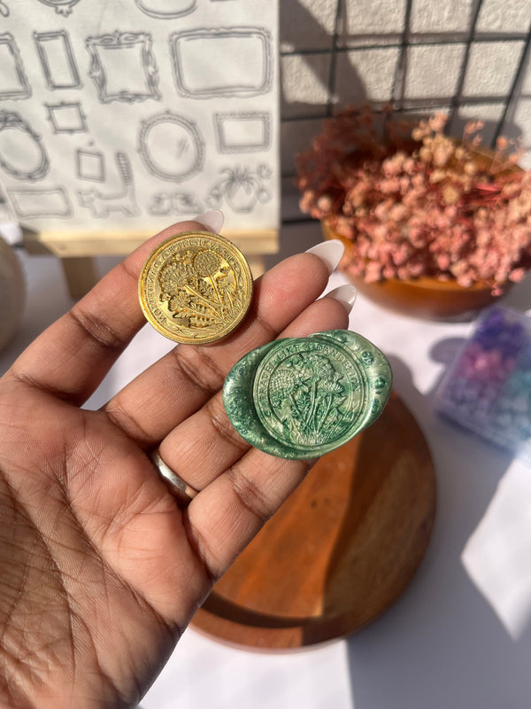Dandelion wax seal stamp