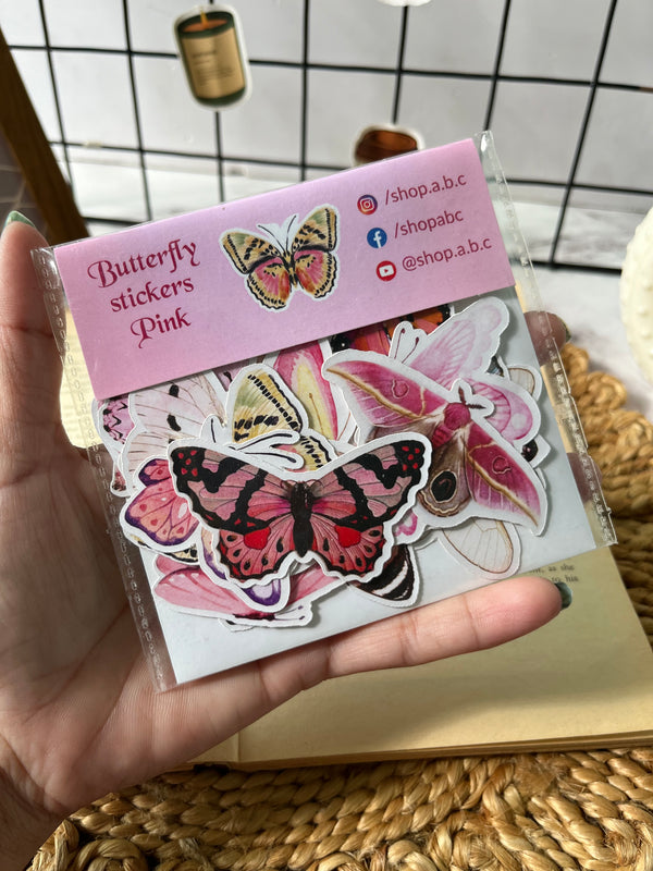 Butterfly stickers - variant Pink