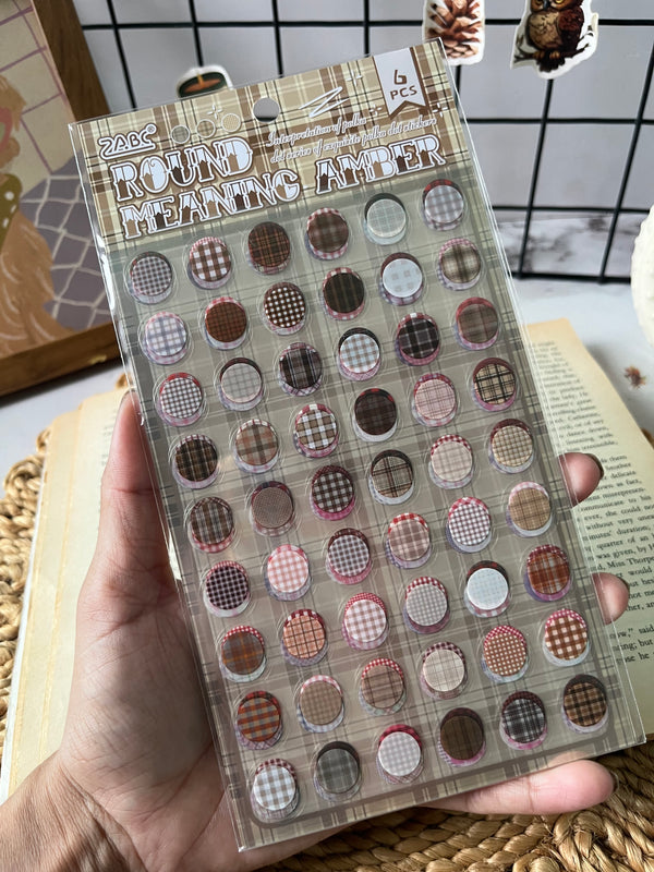 Pastel color pop dot stickers - variant 02