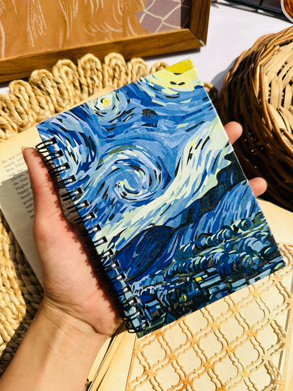 Van Gogh handmade paper journal - The Starry Night