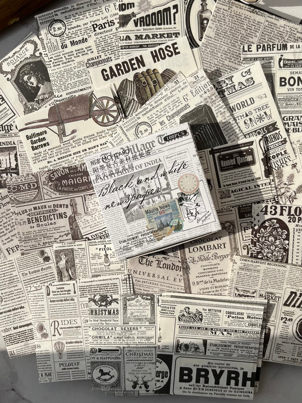 Vintage Newspaper Paperpack box (Pack of 100)