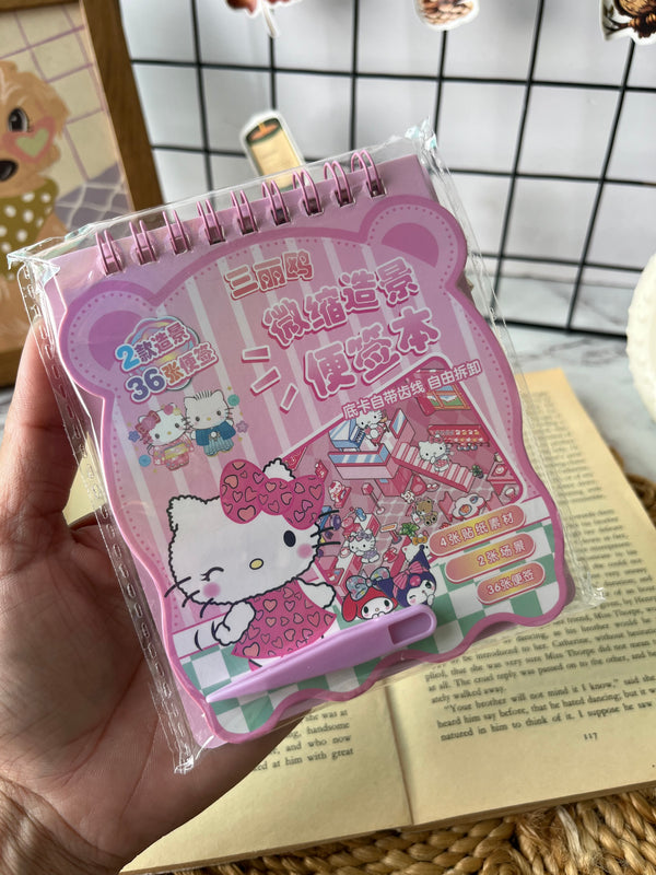 Sanrio Theme Sticker Notepad with tweezer - variant 04