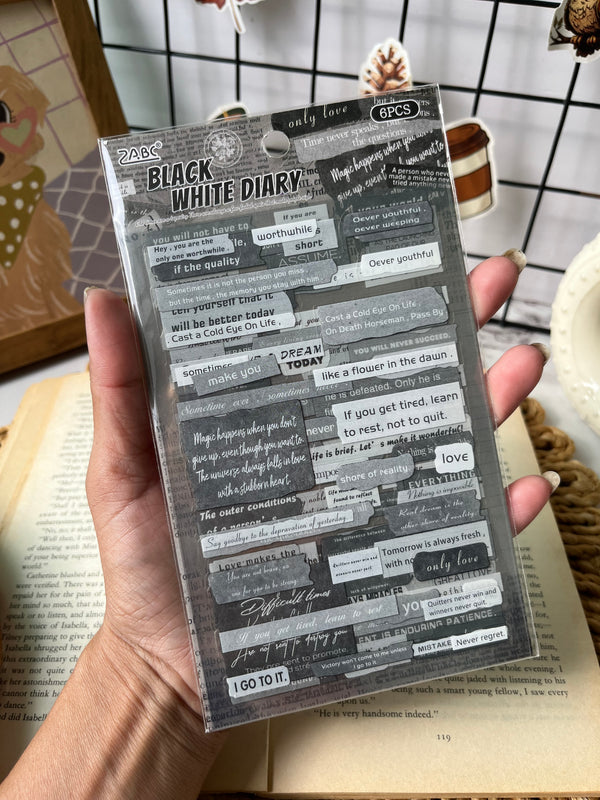 Vintage Journal Quotes Sticker set - variant 02