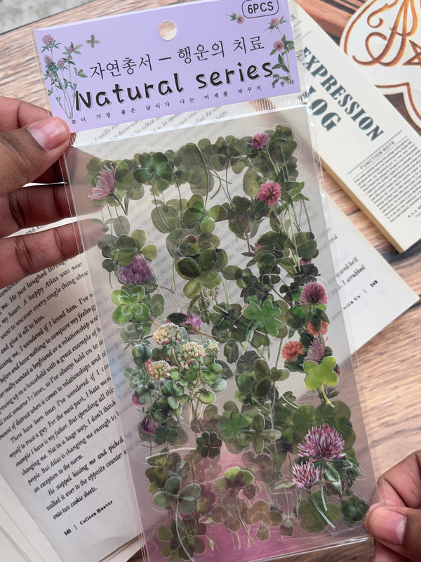 Floral PET stickers - variant 03