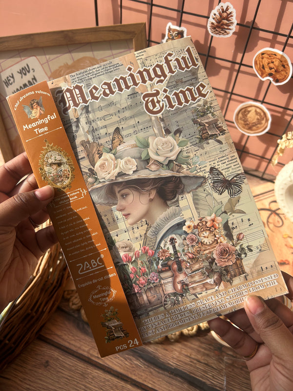 Vintage journal washi sticker book - variant 01