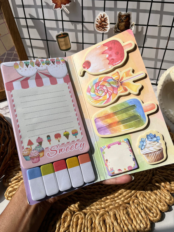 Ice cream candy theme sticky notes