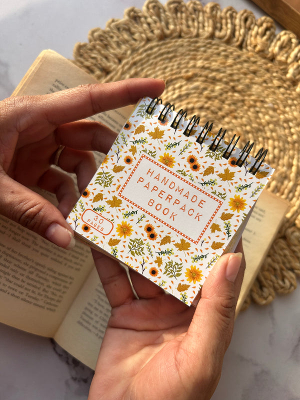 Handmade paperpack book - variant Yellow