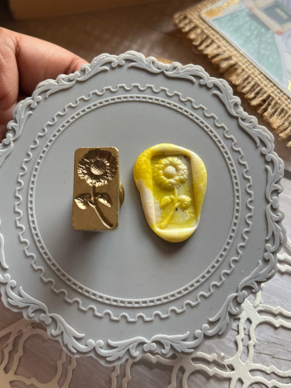 Wax seal stamp - Sunflower
