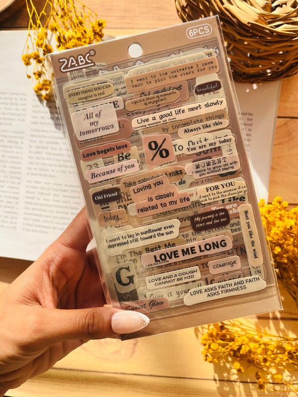 Journal Quote stickers  - variant 01