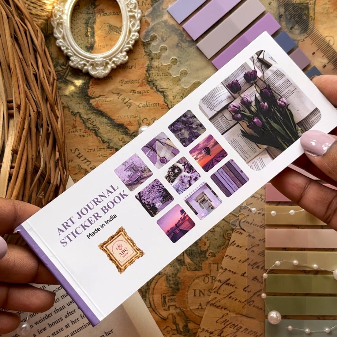 Art Journal Sticker Book variant Lavender Shop ABC