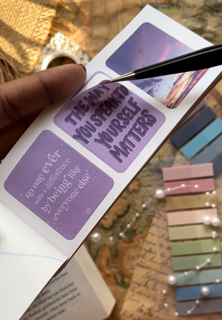 Cute lavender stickers for journals and scrapbooks - Shop ABC