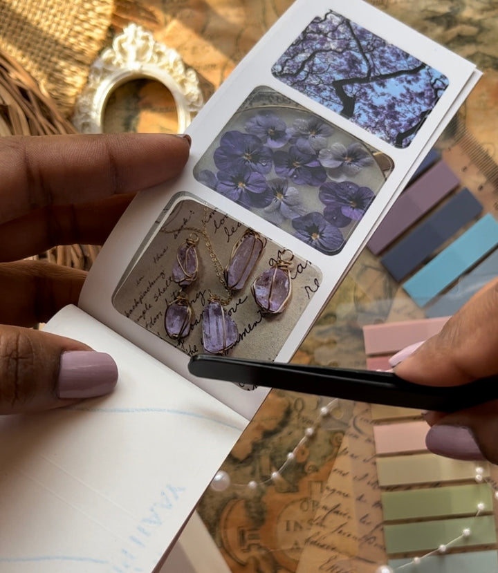 Cute lavender stickers for journals and scrapbooks - Shop ABC