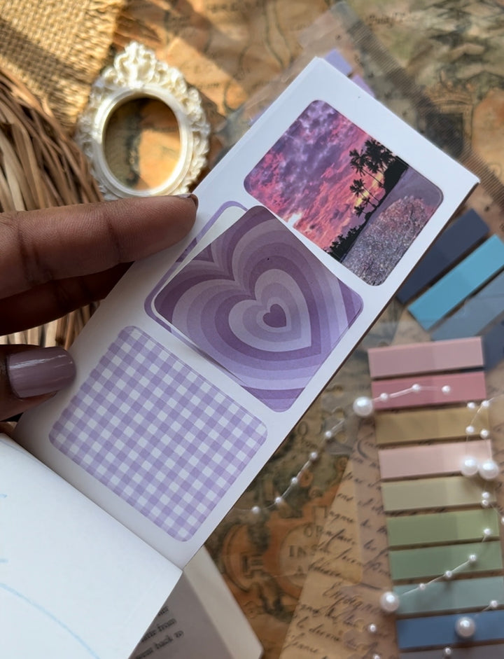 Cute lavender stickers for journals and scrapbooks - Shop ABC
