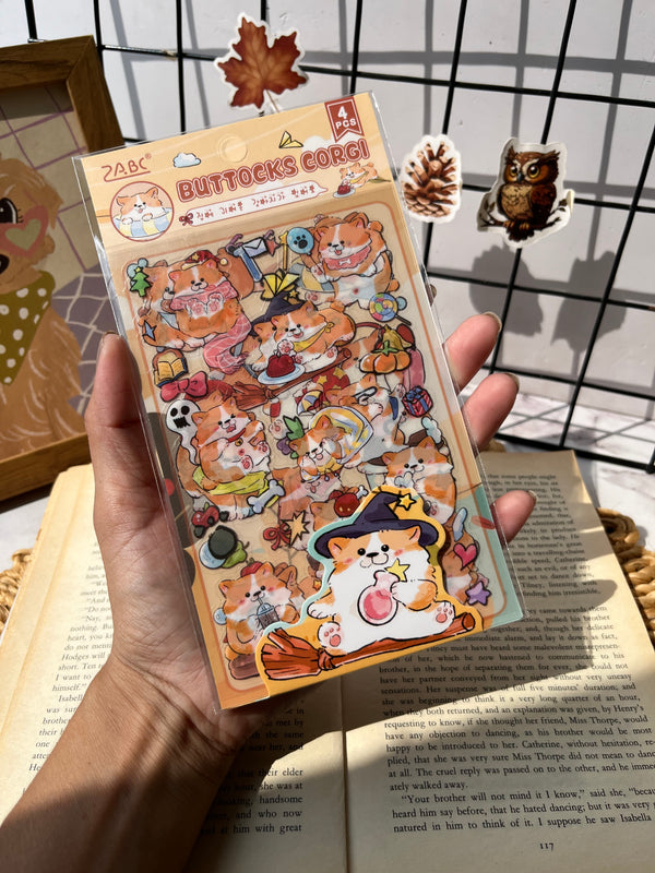 Cute Animal Dog PET stickers - variant 02