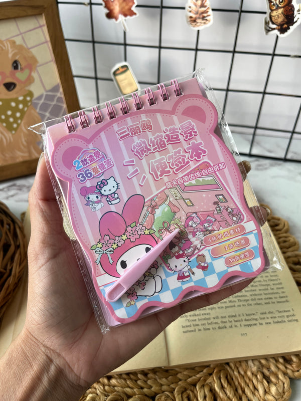 Sanrio Theme Sticker Notepad with tweezer - variant 01